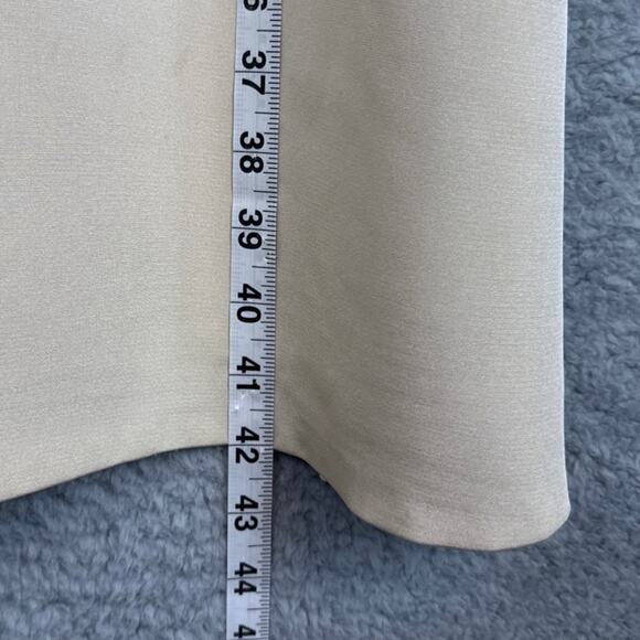 Lafayette 148 Silk Dress Champagne Fully Lined A-Line Timeless Designer Size 6 - Picture 5 of 9